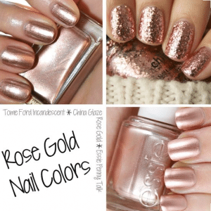 nail trends rose gold pinterest